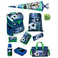Scooli Fußball Schulranzen Set Campus Fit 10-teilig mit Sporttasche und Schultüte