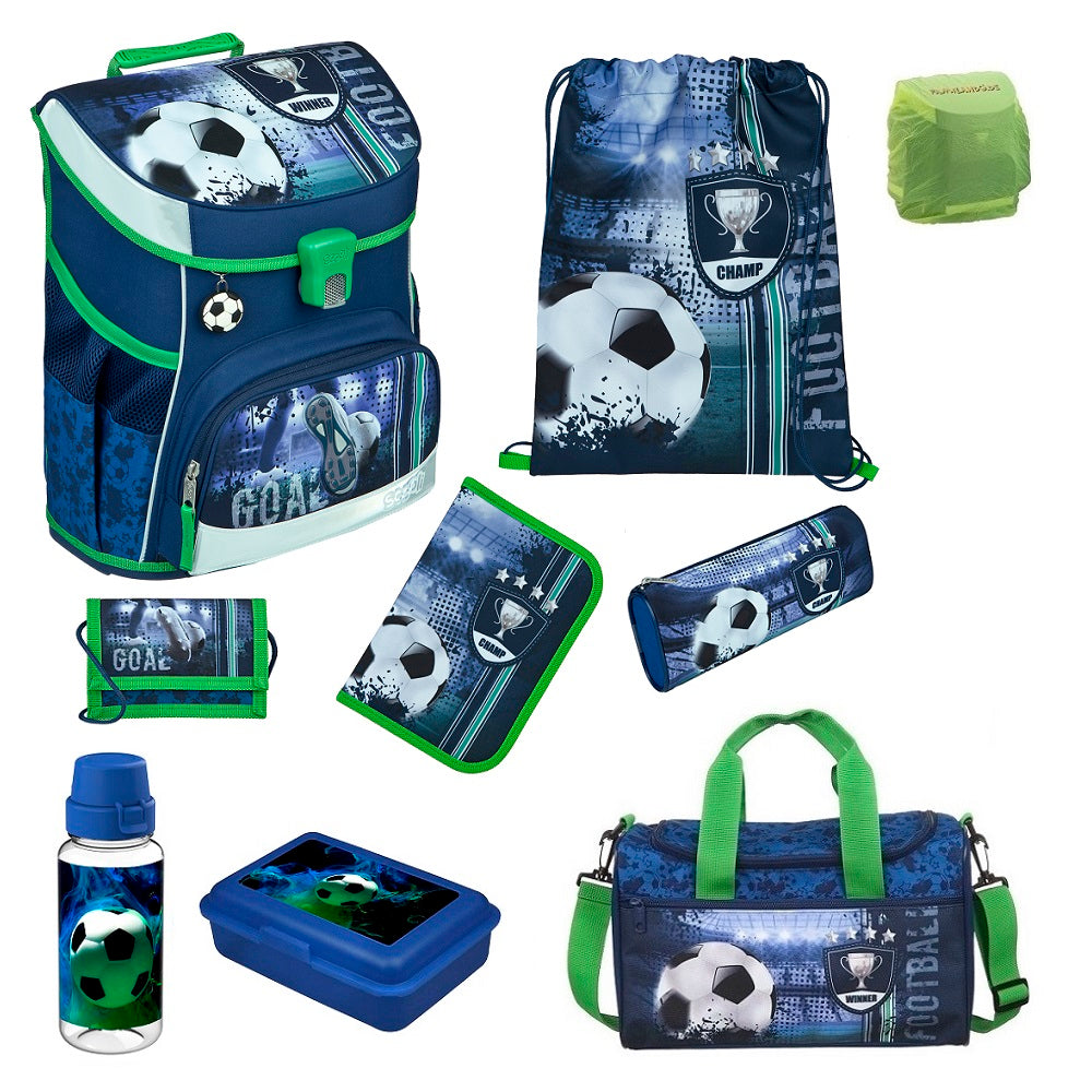 Fußball Schulranzen Set Scooli Campus Fit 9-teilig mit Sporttasche