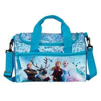 Blaue Sporttasche Frozen mit Anna Elsa Olaf Christoph Sven