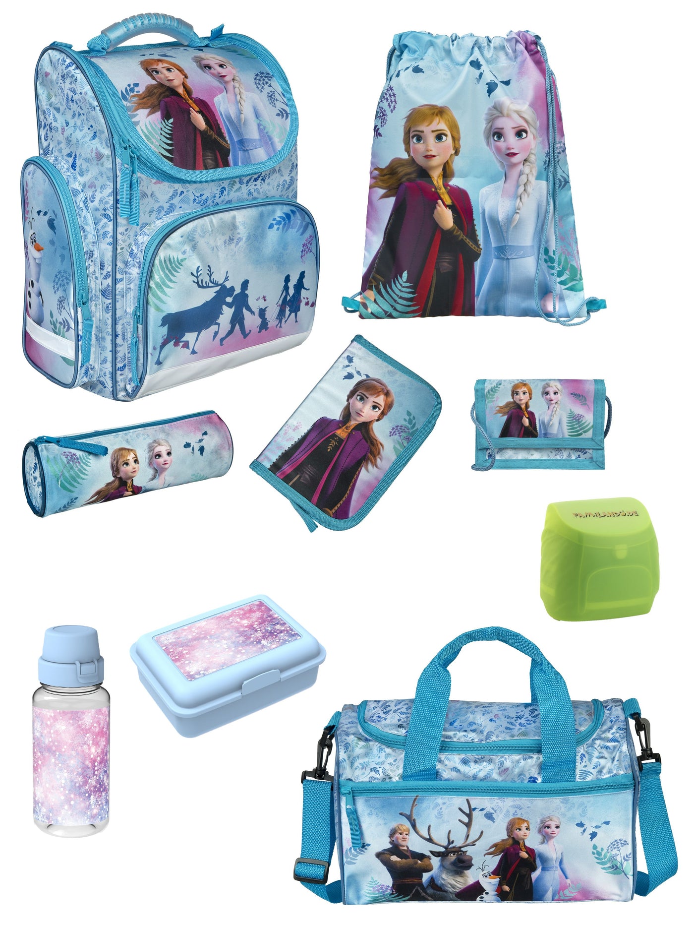 Disney Die Eiskönigin Schulranzen Set 9-teilig mit Sporttasche für Mädchen