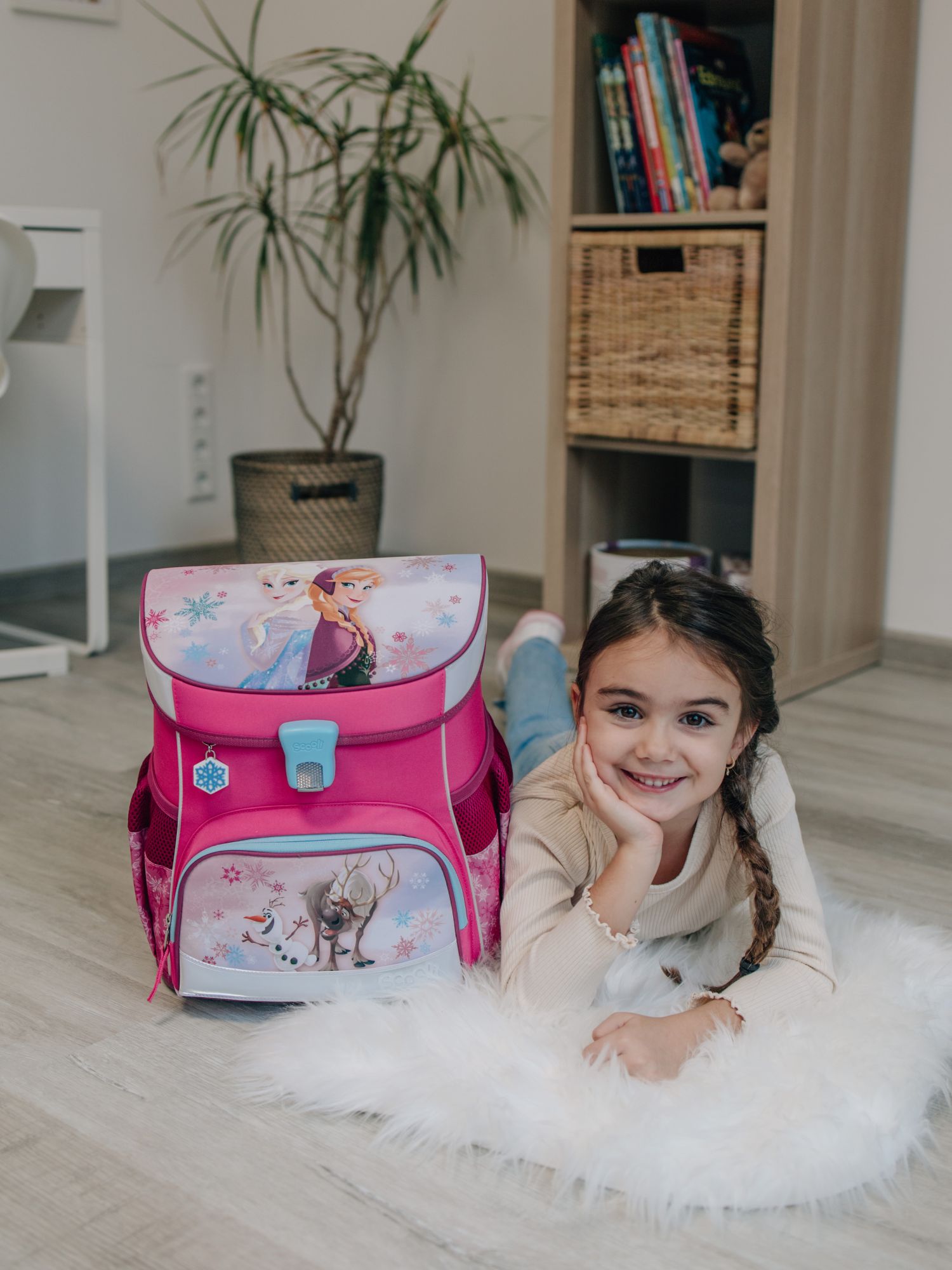 Scooli Campus Fit Schulranzen Set Frozen, Eiskönigin rosa - Schultasche 1. Klasse