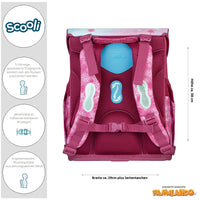 Scooli Schultasche ergonomisch gepolstert mit Brustgurt für die Grundschule 1. - 4. Klasse