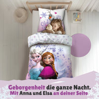 Infos Material und Waschhinweise Eiskönigin Bettwäsche Anna Elsa Olaf Pink Rosa Mädchen Frozen 