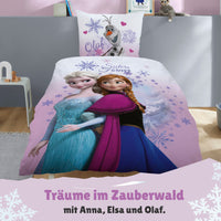 Größe 135x200 + 80x80 cm und Lieferumfang des 2-teiligen Sets der Frozen Bettwäsche
