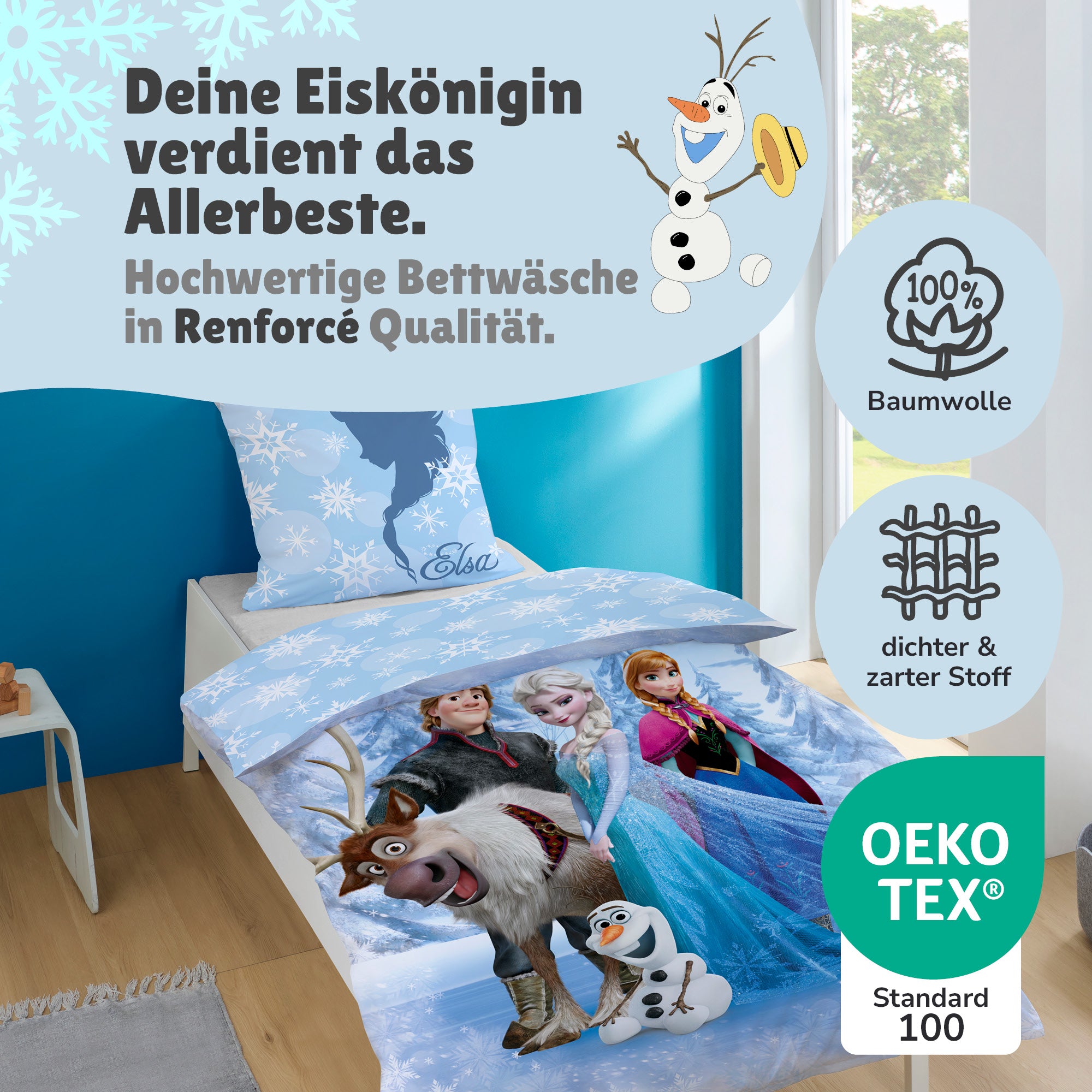 Info zur Renforcé Qualität und Material 100% Baumwolle