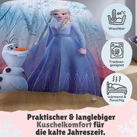 Infotafel Pflege Maschinenwäsche und Trocknergeeignet und Reißverschluss an der Bettwäsche