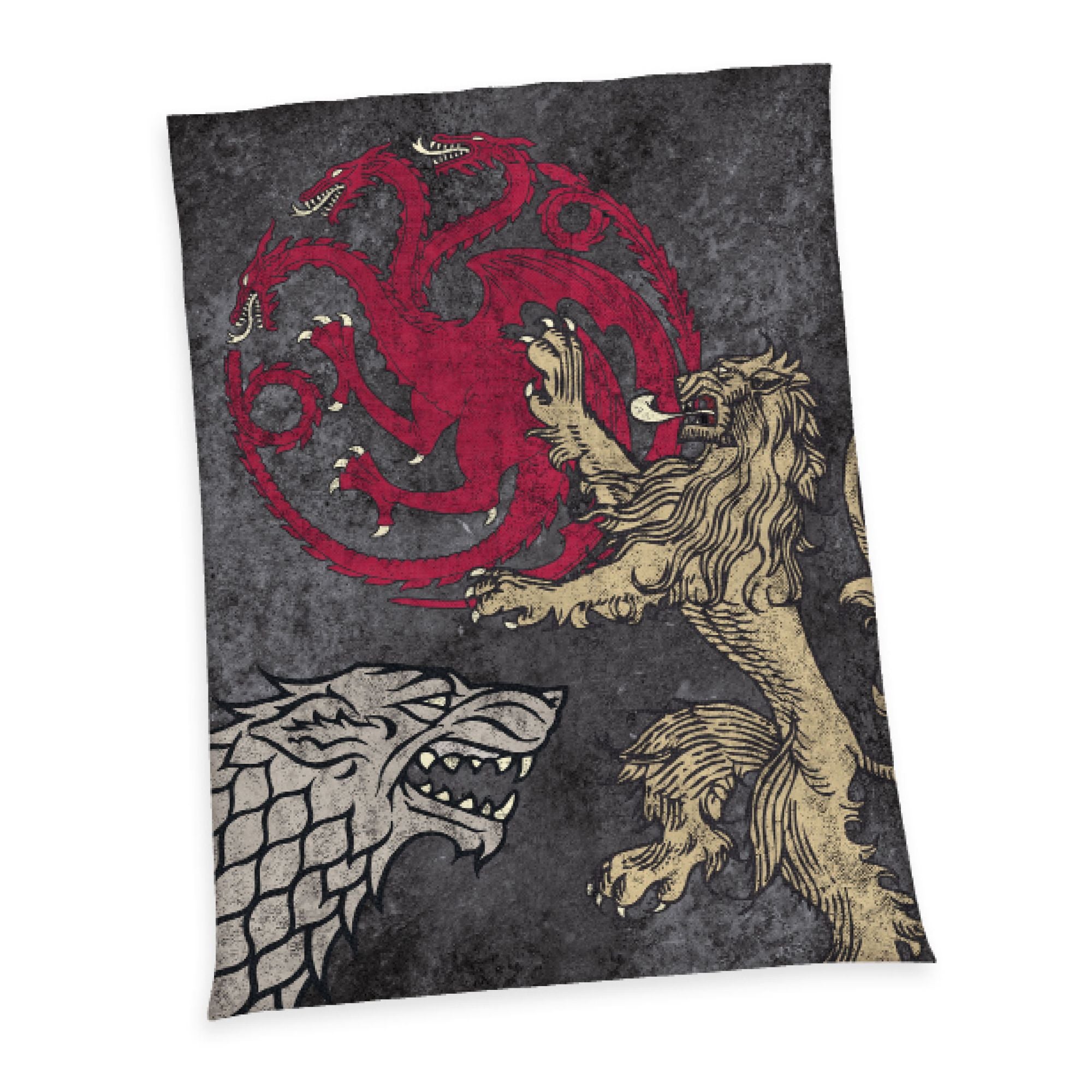 GAME OF THRONES Fleecedecke / Kuscheldecke XL 150 x 200 cm - Überwurfdecke in Fleece-Qualität, extra flauschig und groß