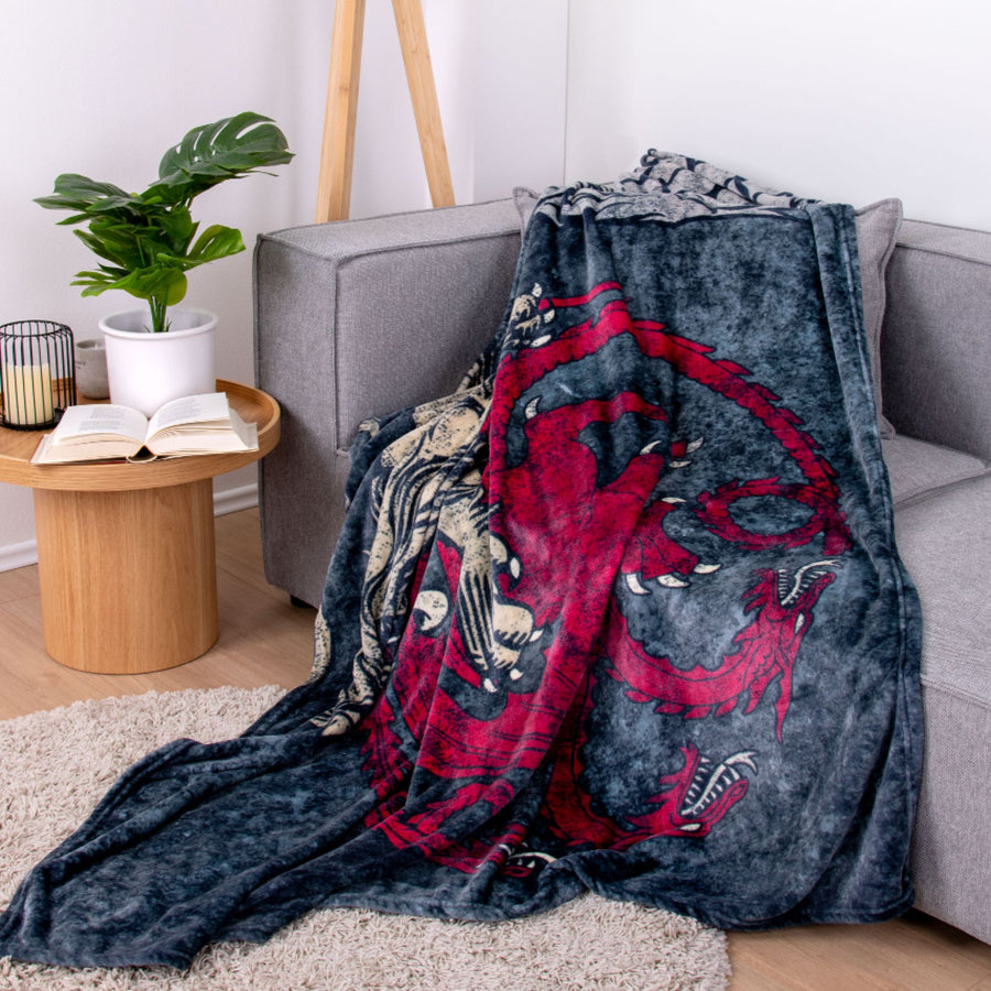 GOT Kuscheldecke Game of Thrones Wohndecke mit Wappen