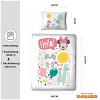 Größe und Lieferumfang 100x135 cm + 40x60 cm Kissen 2 teiliges Sets