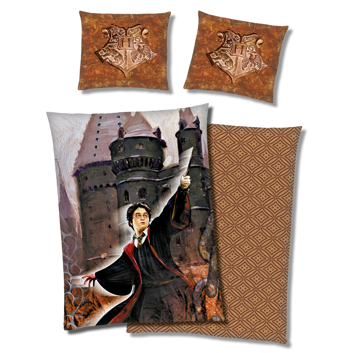 Harry Potter Bettwäsche 135x200 80x80 cm kuschelig warme Winterbettwäsche Hogwarts