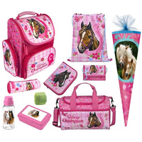 Horse Champion Pferde Schulranzen Set 10-teilig mit Sporttasche und Schultüte