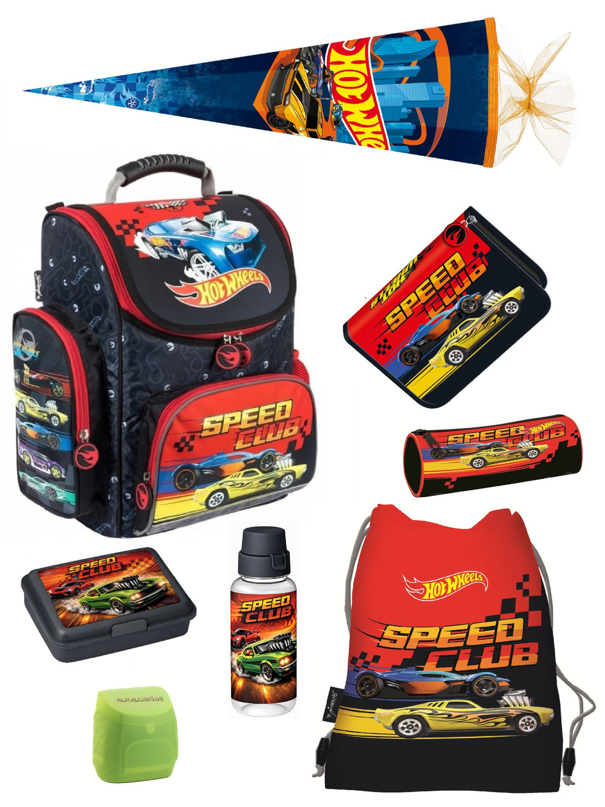 Hot Wheels Schulranzen Set für Jungen und Mädchen