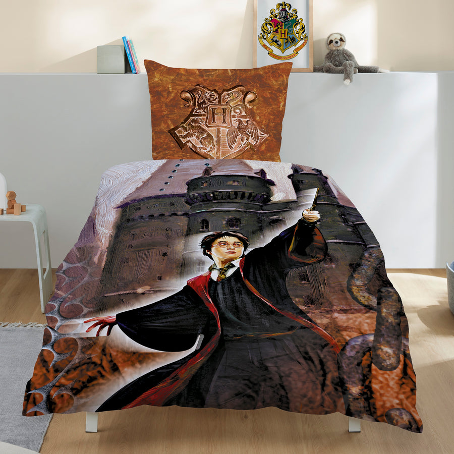 Harry Potter Microfaser Bettwäsche Vorderseite Harry Potter mit Hogwarts