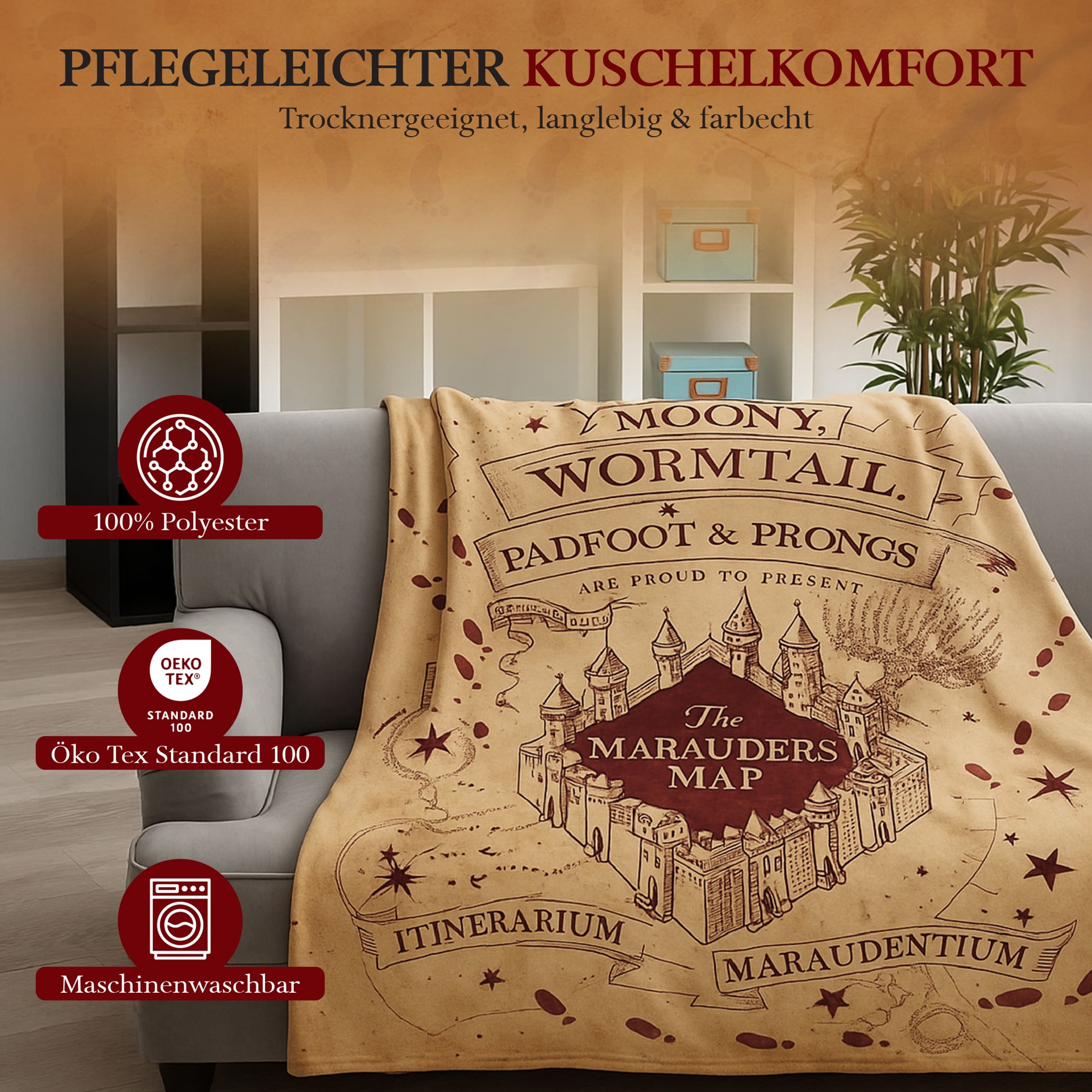 Infotafel Material 100% Polyester in flauschiger Fleece Qualität