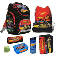 Hot Wheels Schulranzen Set 7-teilig mit Federmappe Race Cars