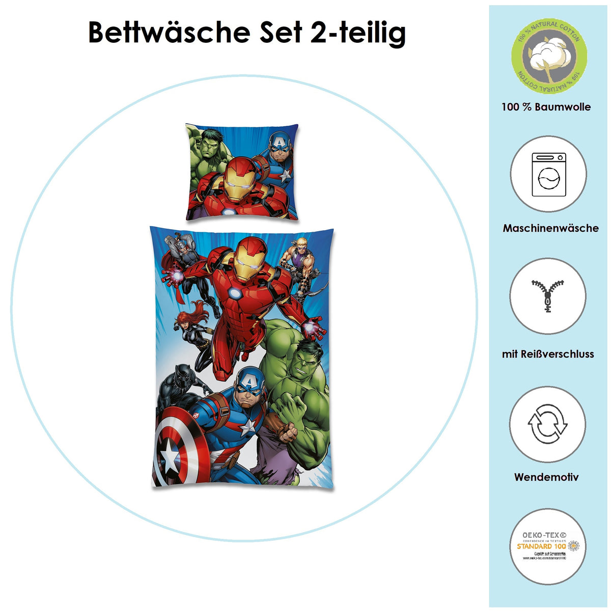 Infotafel Material und Waschhinweise zur Bettwäsche 