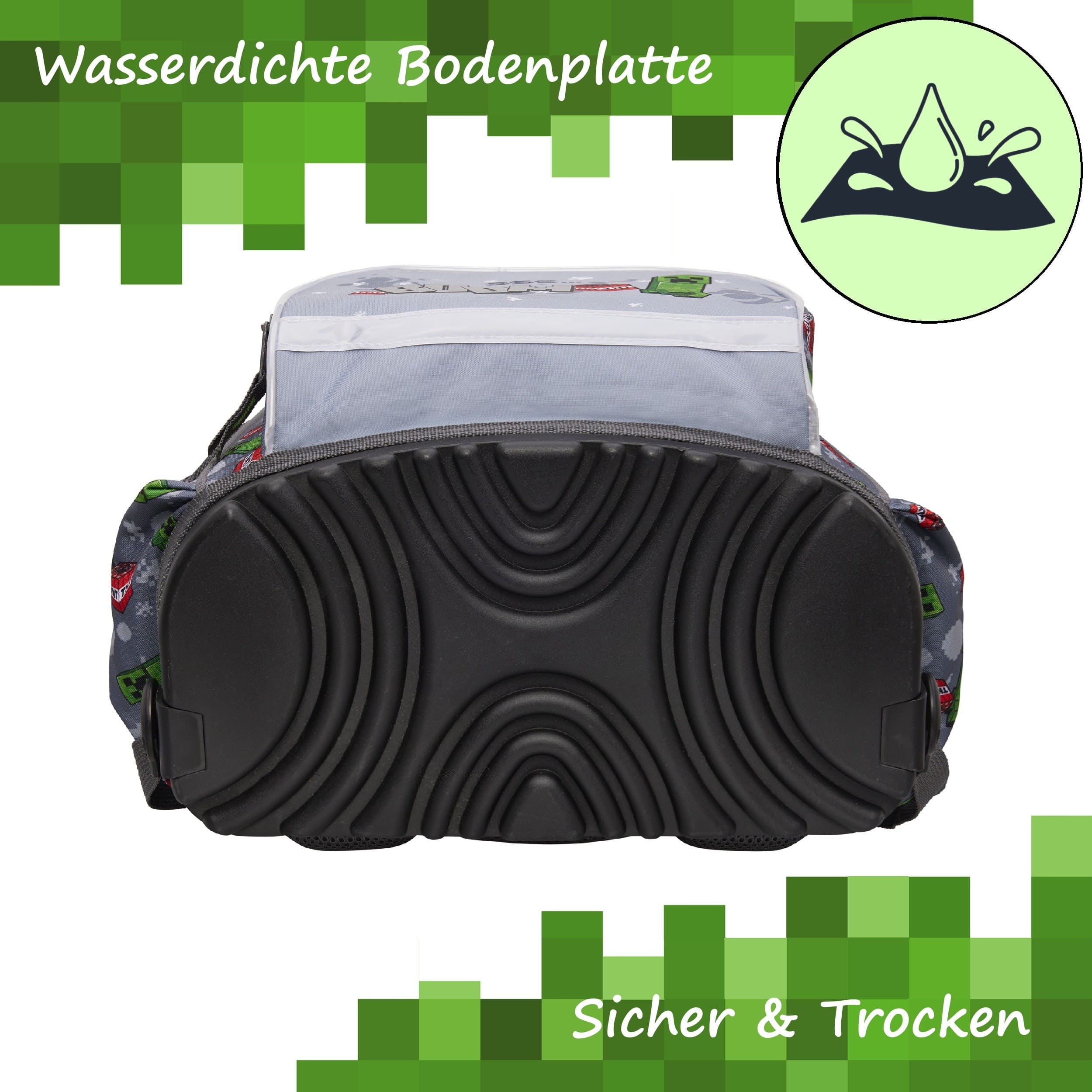 Detailansicht wasserdichte Bodenplatte aus Plastik