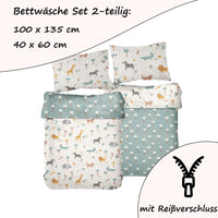 Infotafel Größe & Verschluss der Bettwäsche