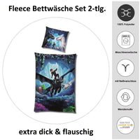 Infotafel Material und Waschhinweise für Disney Dragons Drachen Bettwäsche 135x200 dunkelblau mit Drache Ohnezahn und Hicks dem Hünen