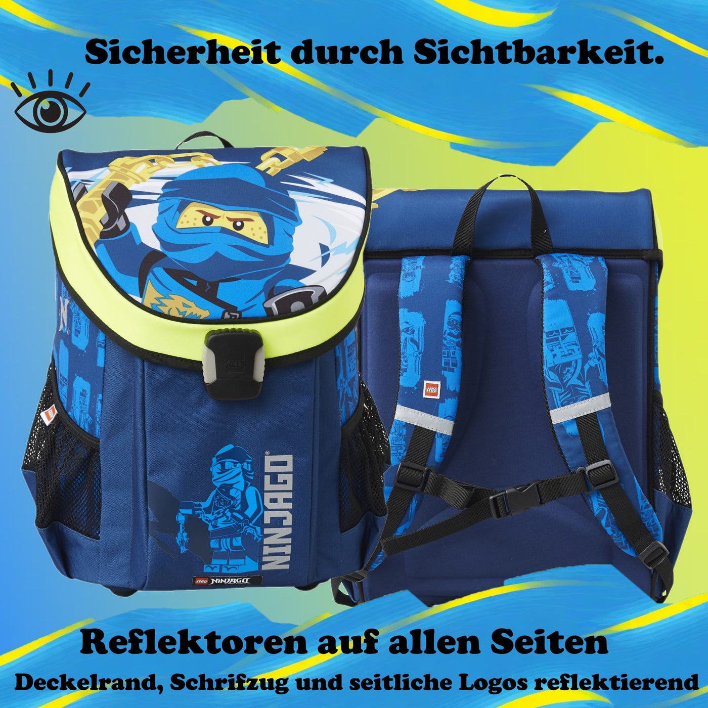 Infotafel Sichtbarkeit durch Reflektoren