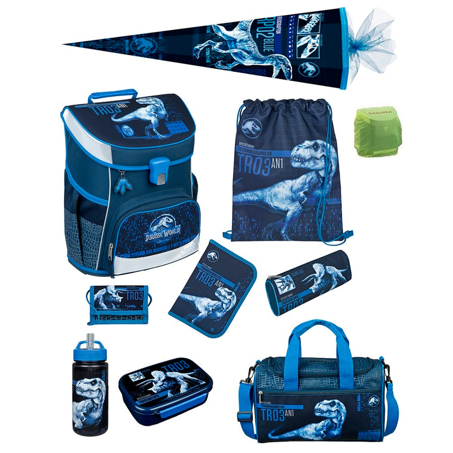 Scooli Schulranzen Set mit Jurassic World Motiv 10 teilig inkl. Dinosaurier Zuckertüte 85cm