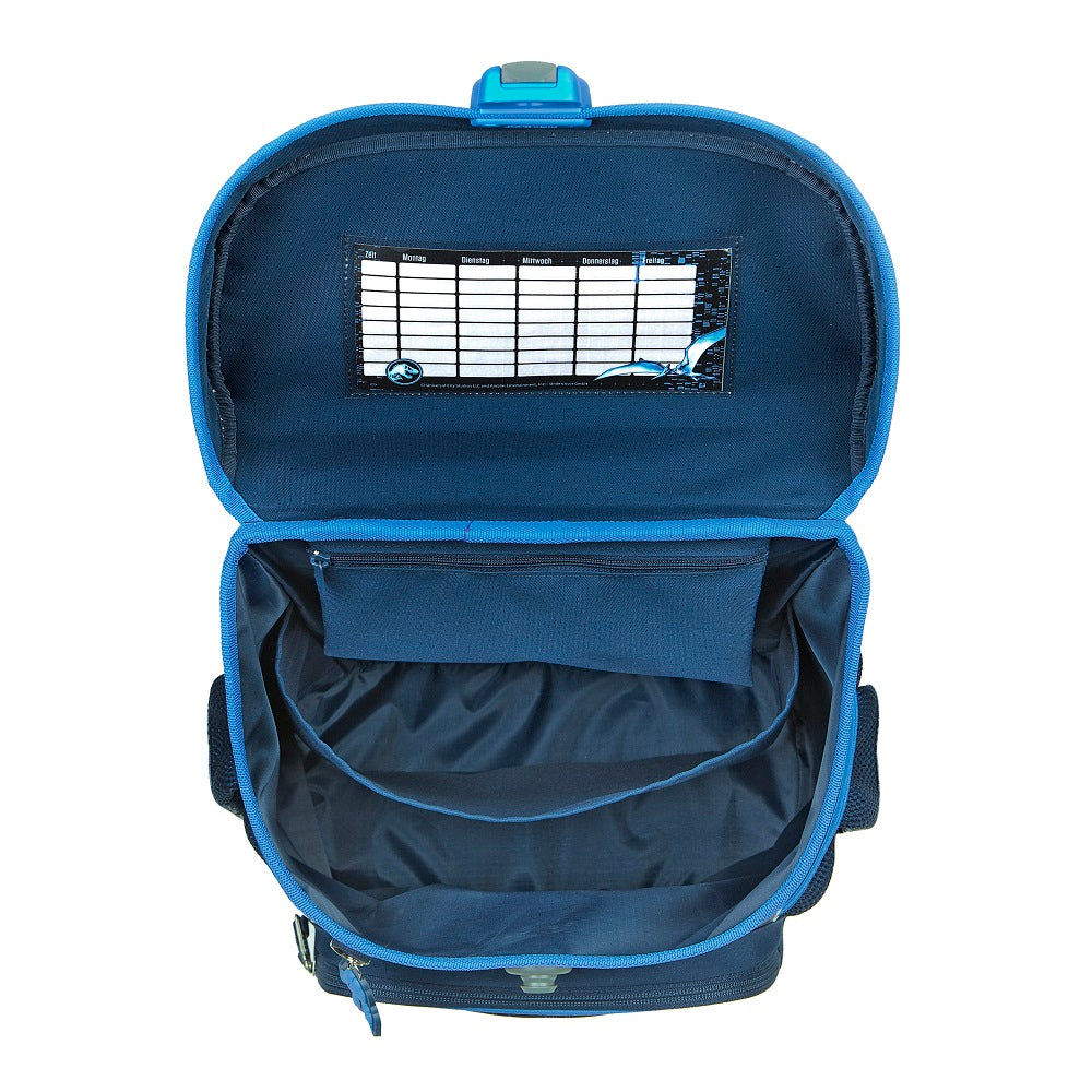 Jungs Schulranzen Dinos geäumig Innenansicht für DIN A4