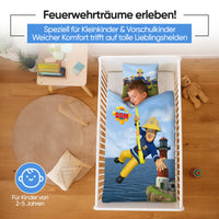 Feuerwehrmann Sam Baby-Bettwäsche 100x135 40x60 cm aus 100% Baumwolle Motiv HAVOC für Kleinkinder