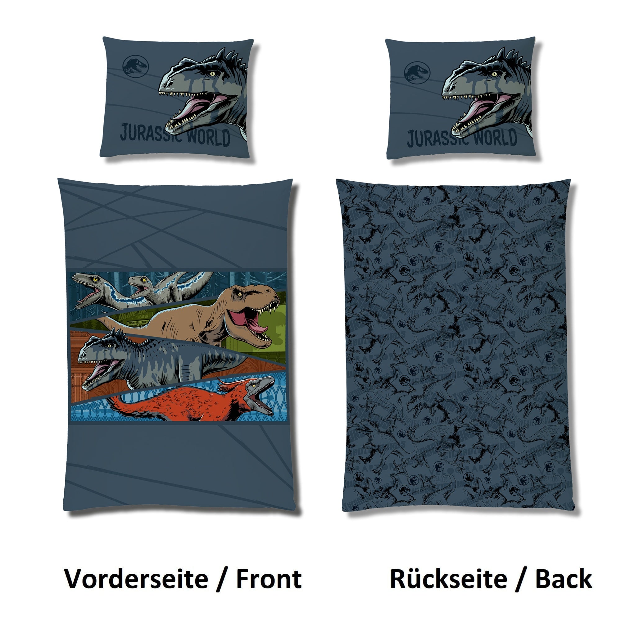 T-Rex Bettwaesche für Kids Jurassic World deutsche Größe