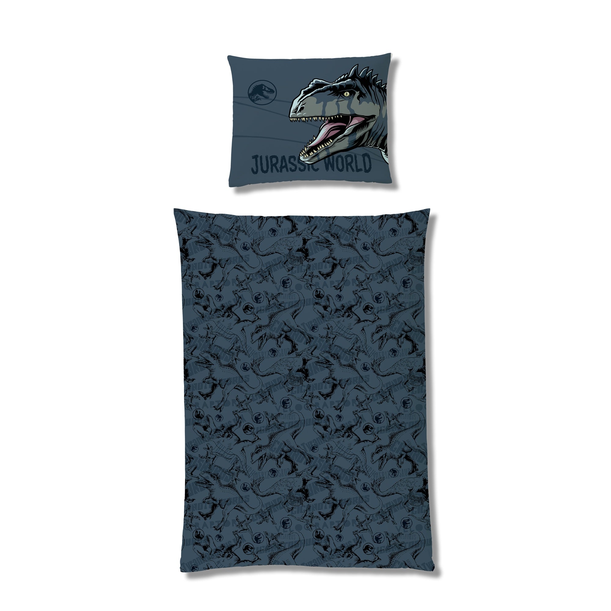 Flanell-Bettwäsche dunkel-blau Jurassic World