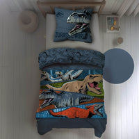 Jurassic World Bettwäsche Set 135x200 80x80 für Jungen und Mädchen