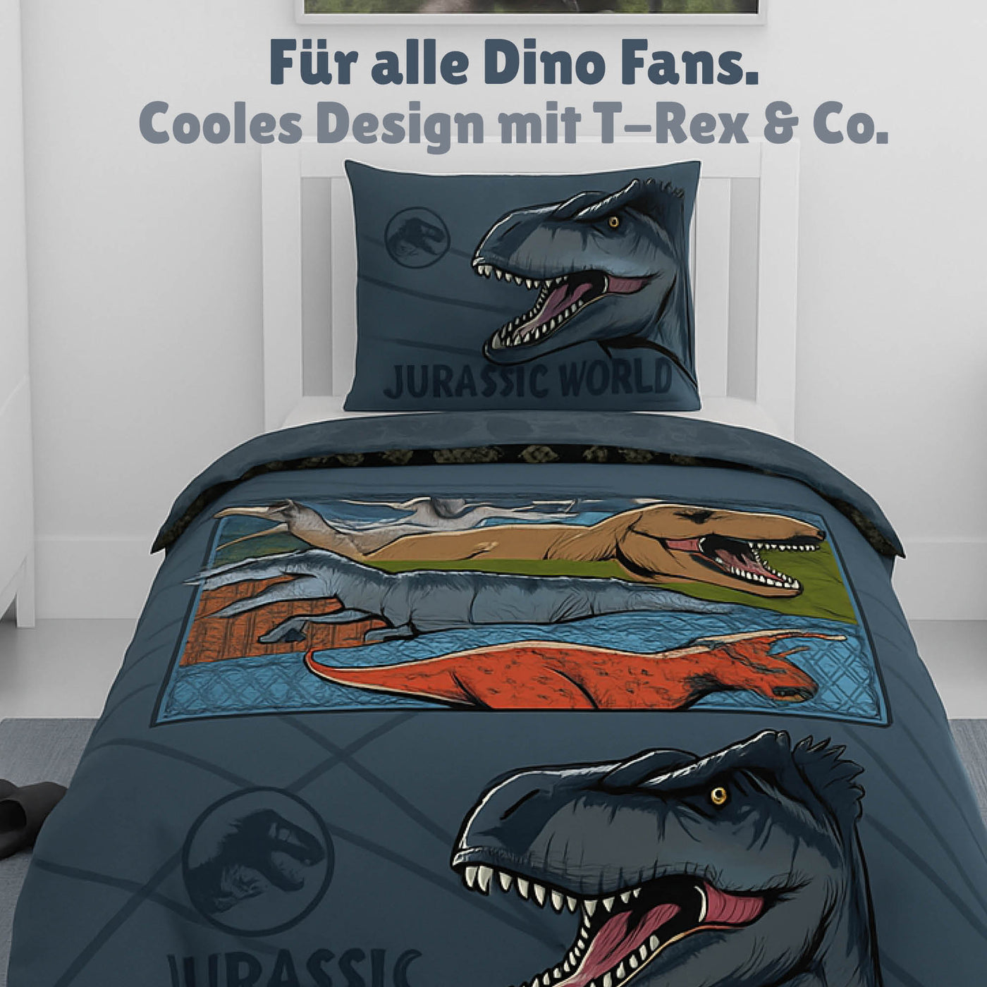 Dino Bettwäsche-Set Winter-Bettwäsche kuschelig Mikrofaser Flanell