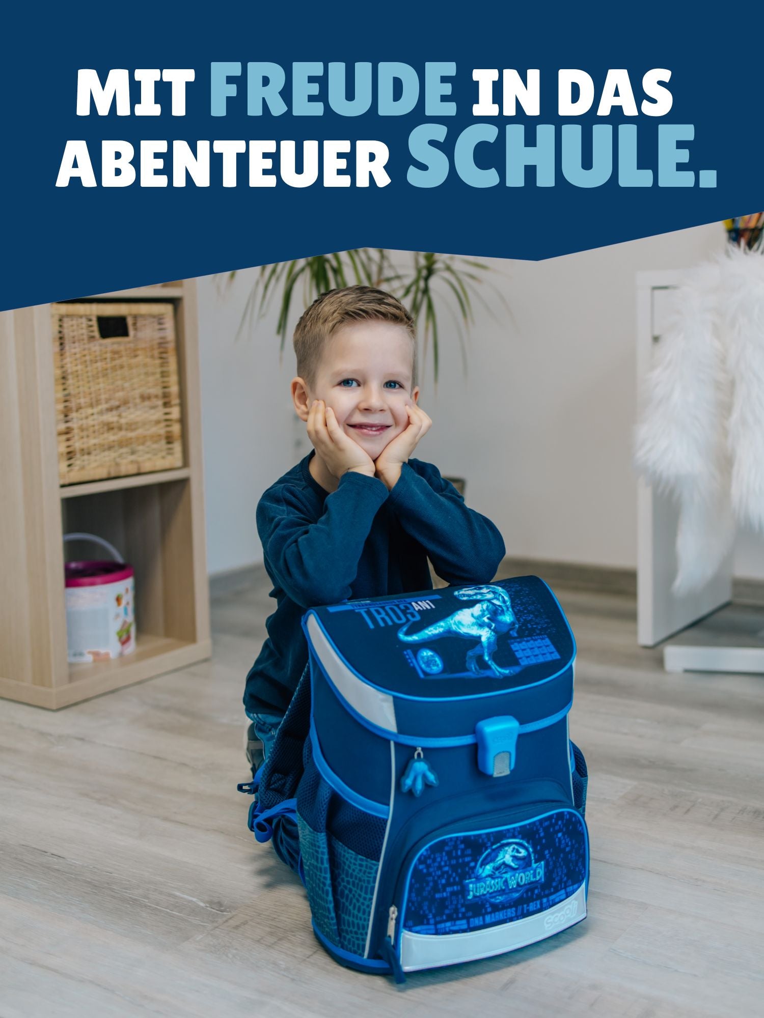 JURASSIC WORLD DINOSAURIER Schulranzen Scooli Campus Fit 9-teiliges Set mit Sporttasche