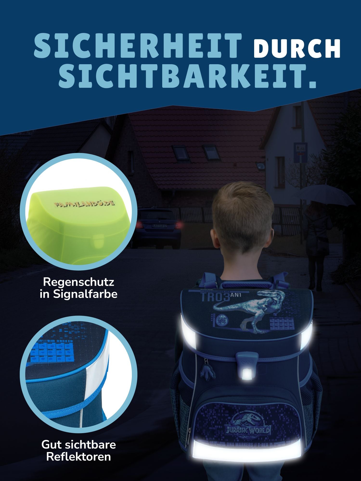 JURASSIC WORLD DINOSAURIER Schulranzen Scooli Campus Fit 9-teiliges Set mit Sporttasche