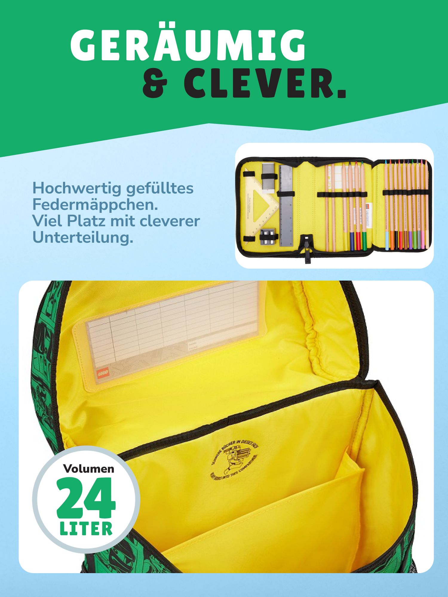 Büchertasche für die Schule