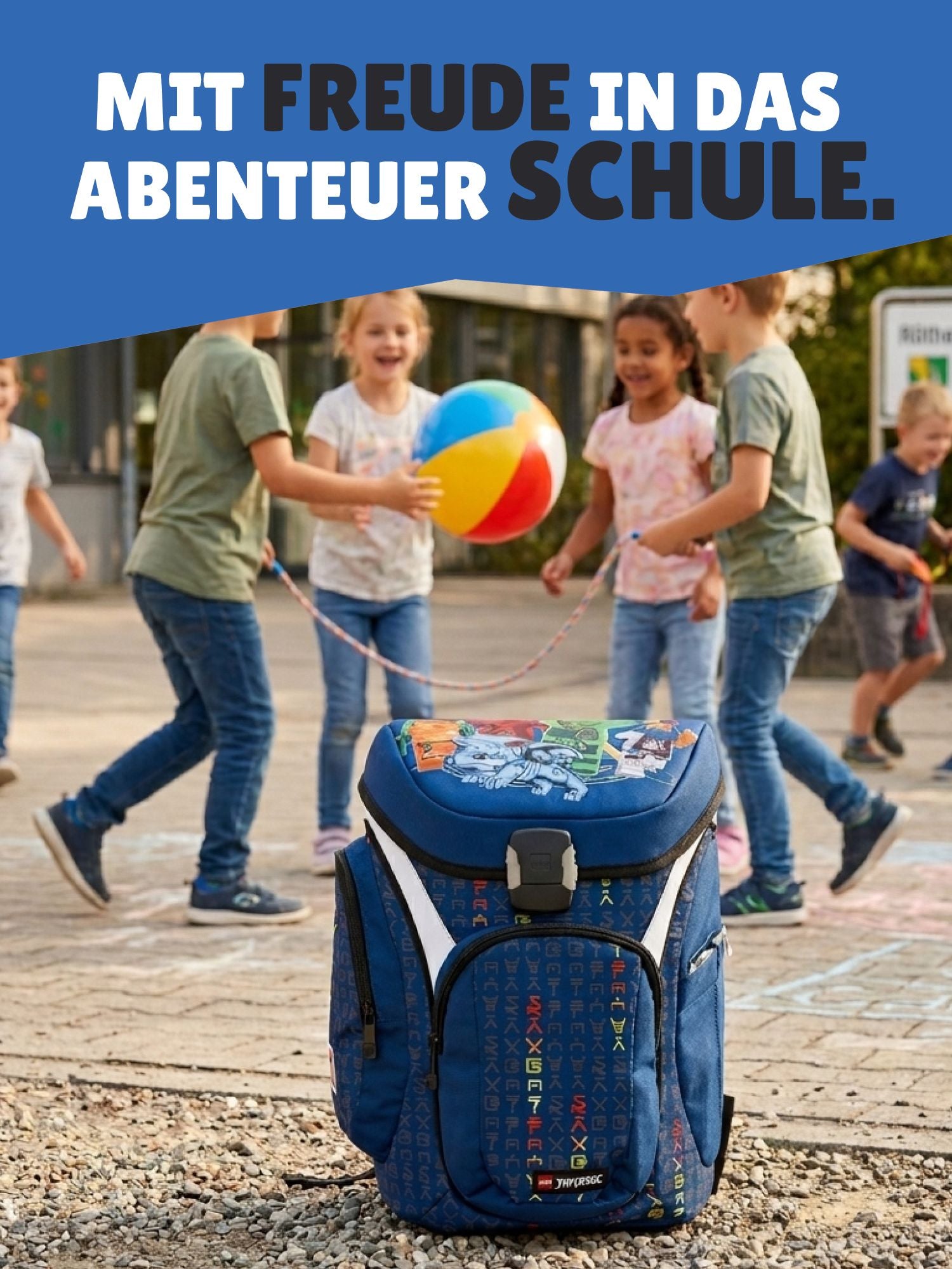 Infotafel Stauraum und Aufteilung des Schulranzens