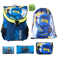 Lego Easy Jay Ninjago Schulranzen Set 6 teilig mit Federmappe Schlamper Geldbeutel
