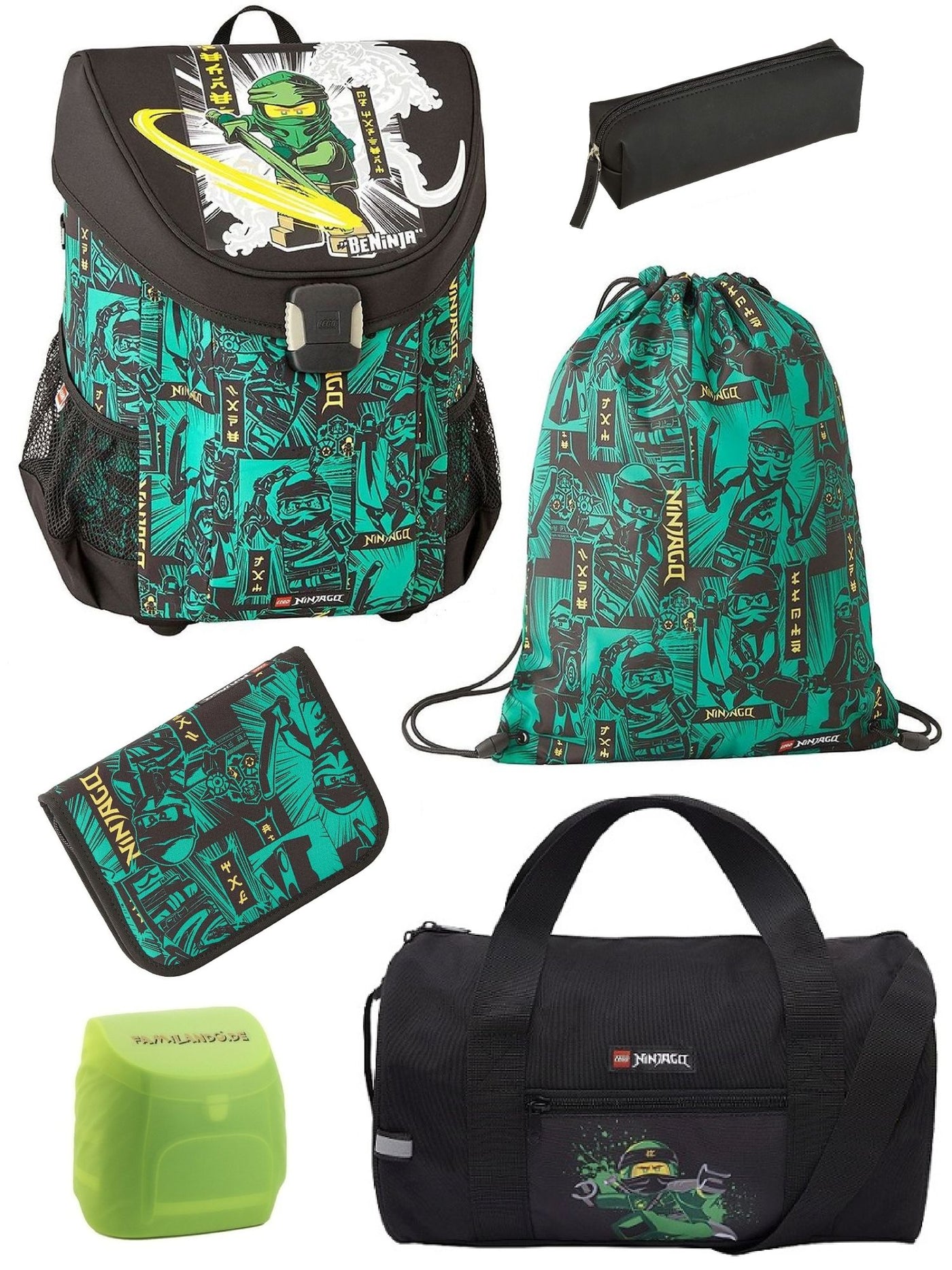 Lego Ninjago Schulranzen Set Easy Green Lloyd mit Sporttasche