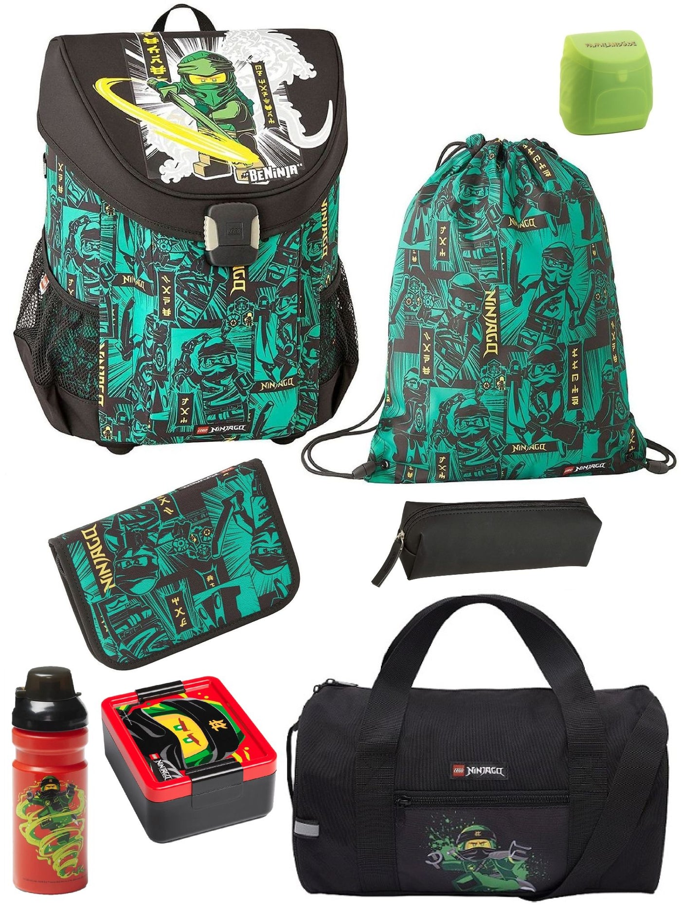 Lego Ninjago Schulranzen Set Easy Green Lloyd mit Sporttasche