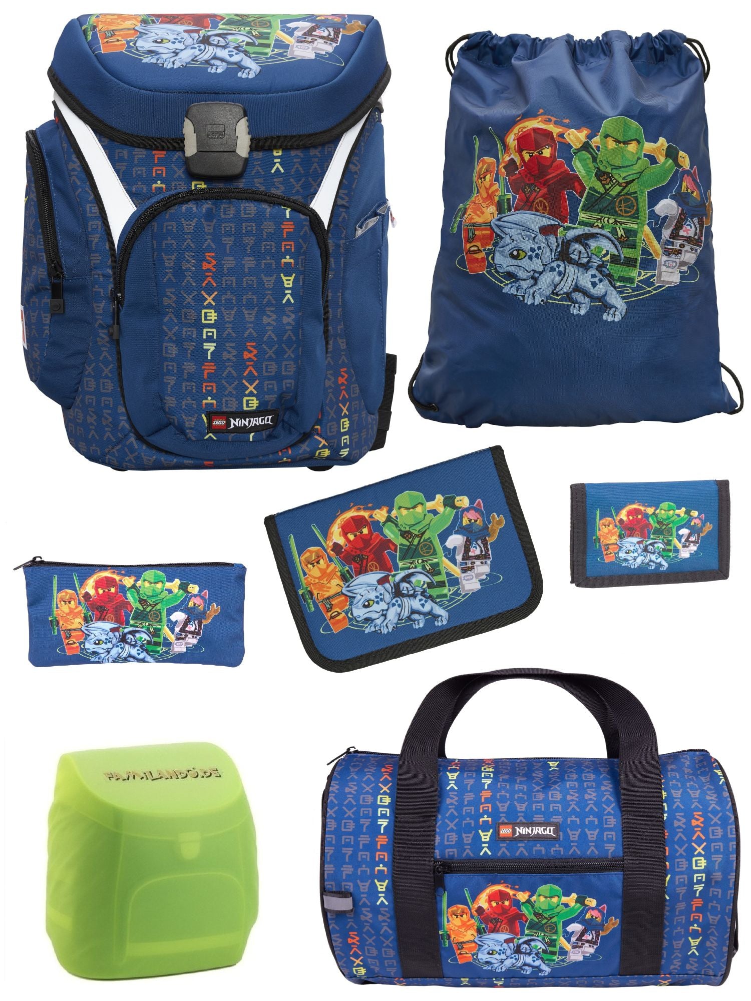 Lego Ninjago Schulranzen Set mit Federmappe und Sporttasche