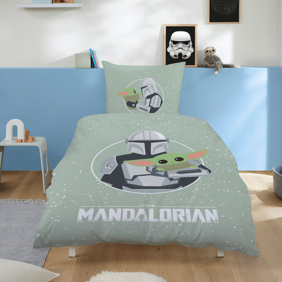 Star Wars Bettwäsche "Mandalorian" 135x200cm 80x80cm 100% Baumwolle Renforcé mit Reißverschluss