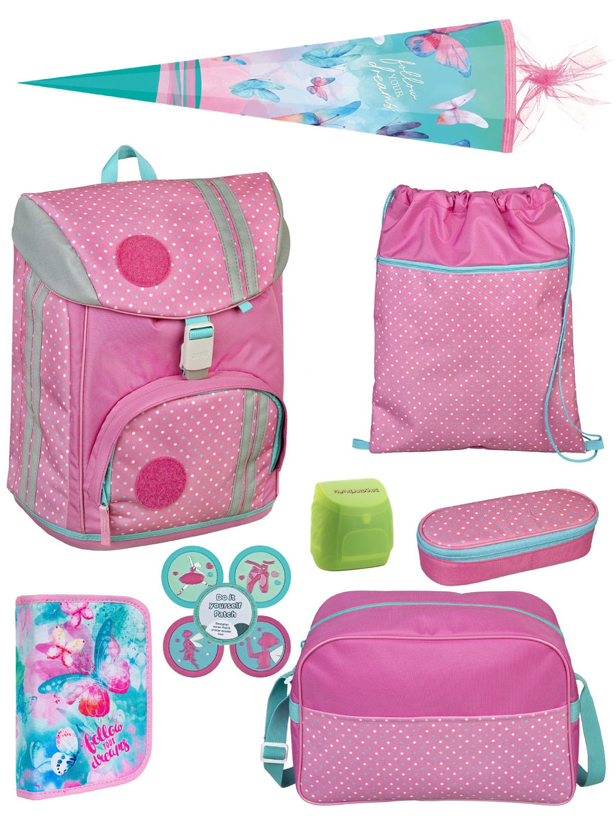 Schulranzen Set 9tlg. mit Sporttasche und Schultüte 85cm