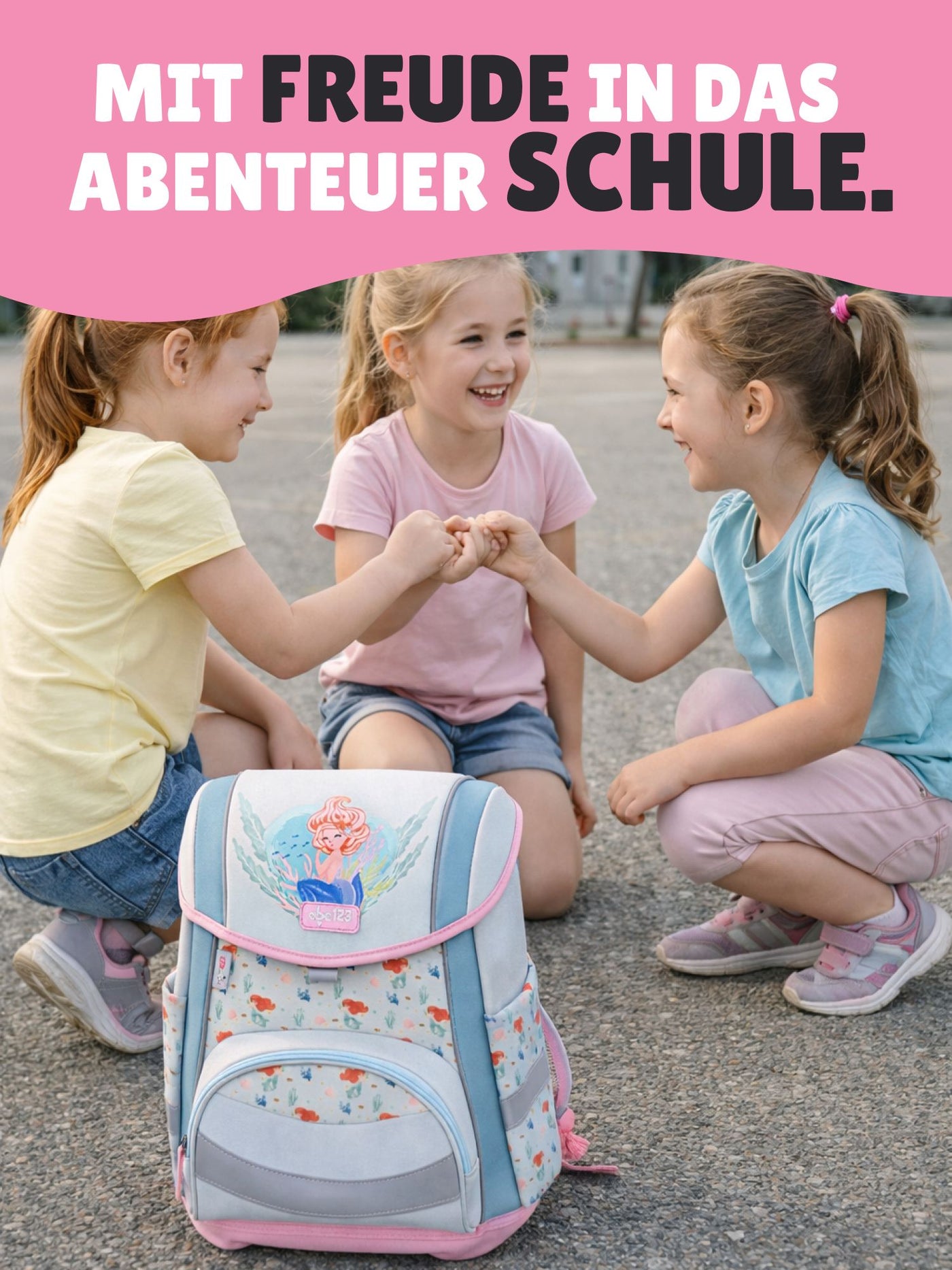 Meerjungfrau Ranzen-Set 5-teilig MERMAID Schulranzen Set mit Federmäppchen (gefüllt)