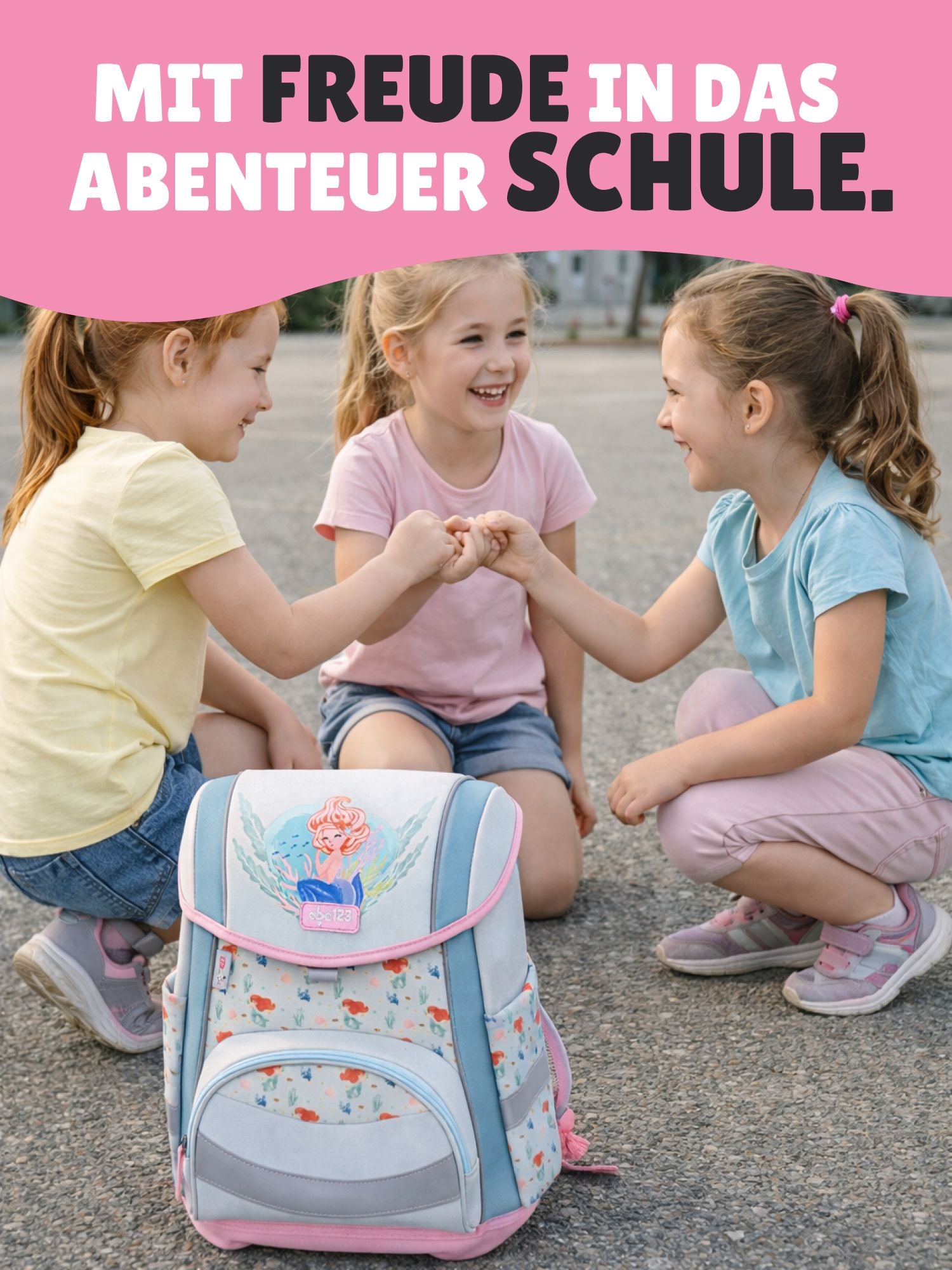 Meerjungfrau Ranzen-Set 5-teilig MERMAID Schulranzen Set mit Federmäppchen (gefüllt)