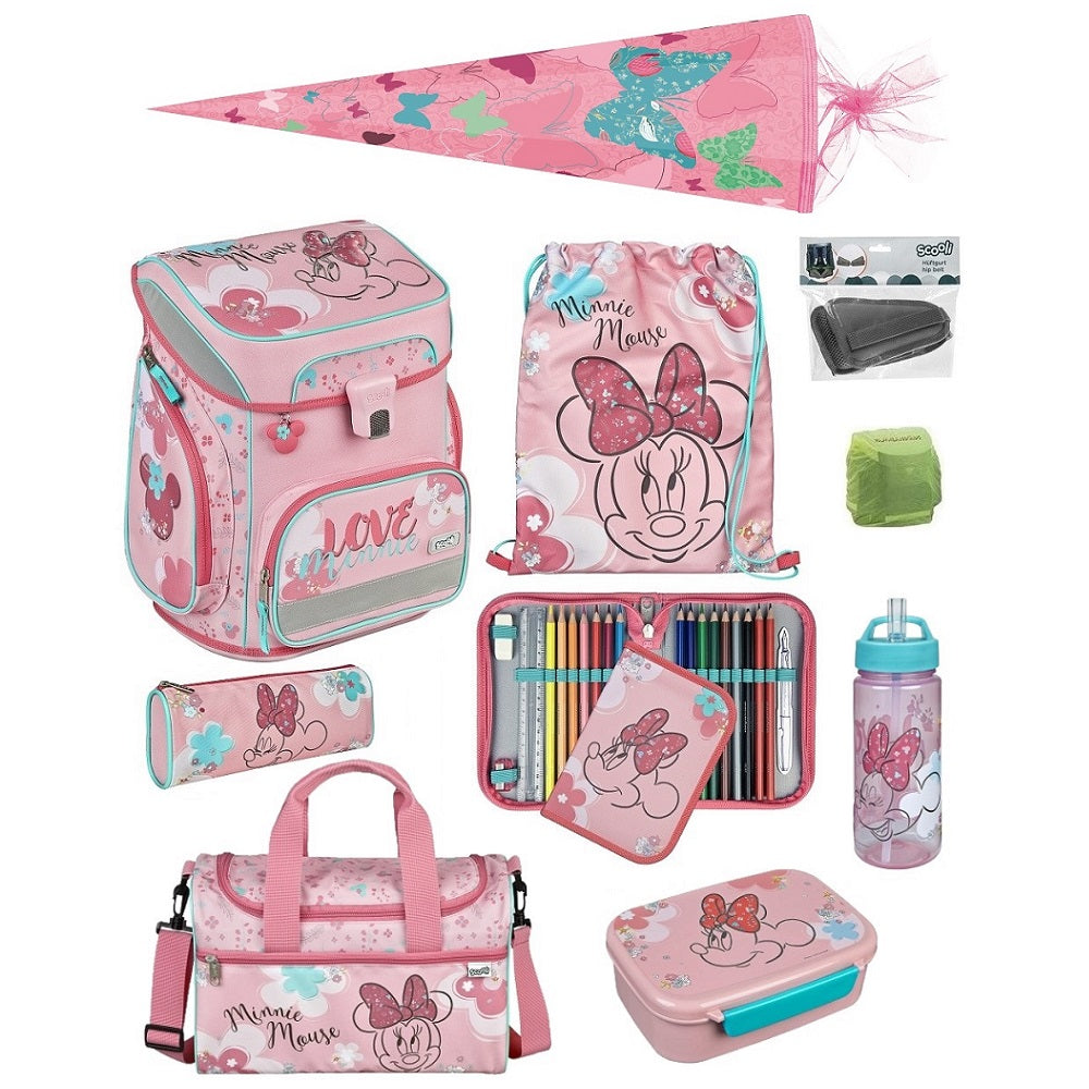Disney Minnie Mouse Schulranzen Scooli Schultasche für Mädchen 1. Klasse