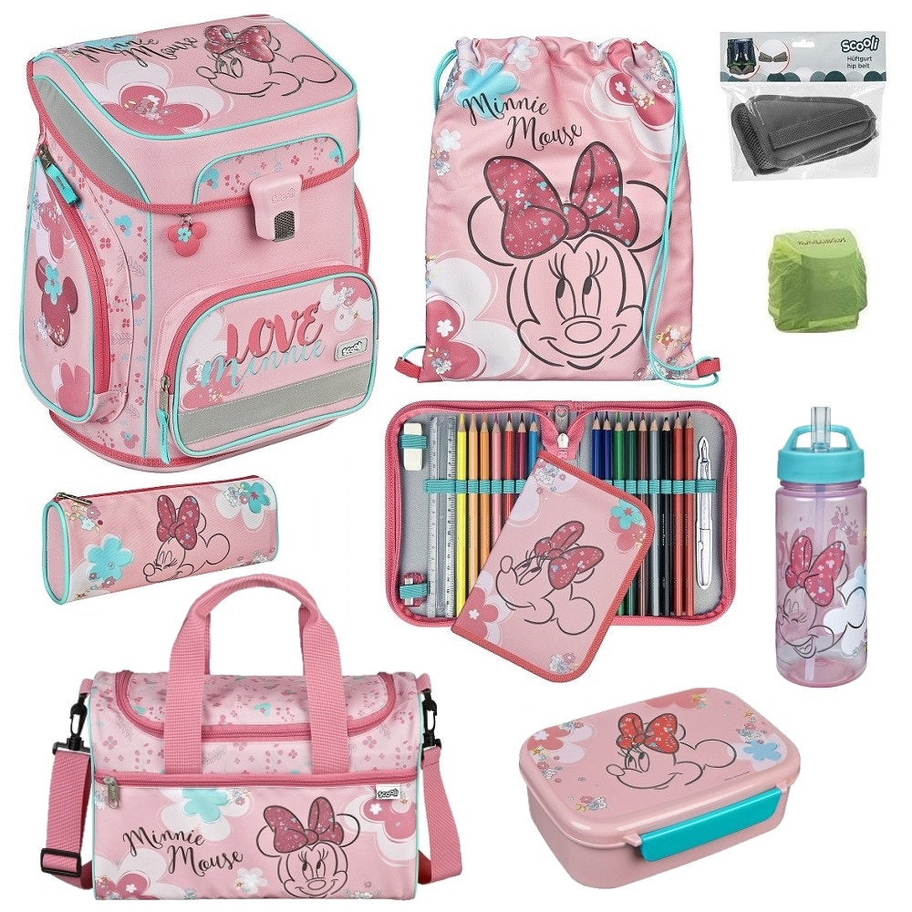 Disney Minnie Mouse Schulranzen Scooli Schultasche für Mädchen 1. Klasse
