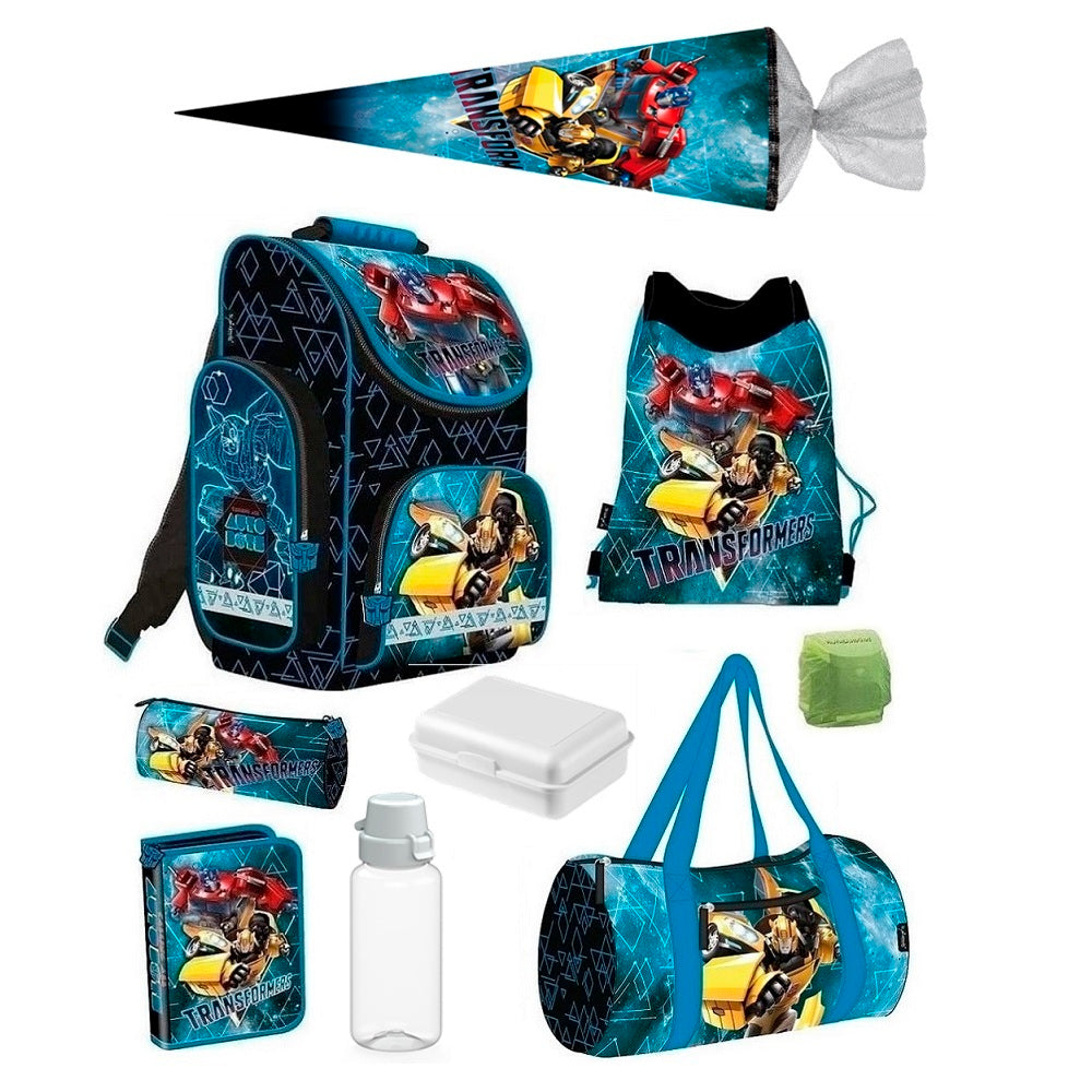 Transformers Schulranzen Set 9-teilig mit Sporttasche und Schultüte zum Schulanfang