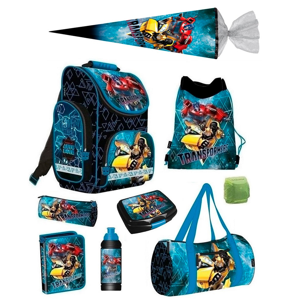 Transformers Schulranzen Set 9-teilig mit Sporttasche und Schultüte zum Schulanfang