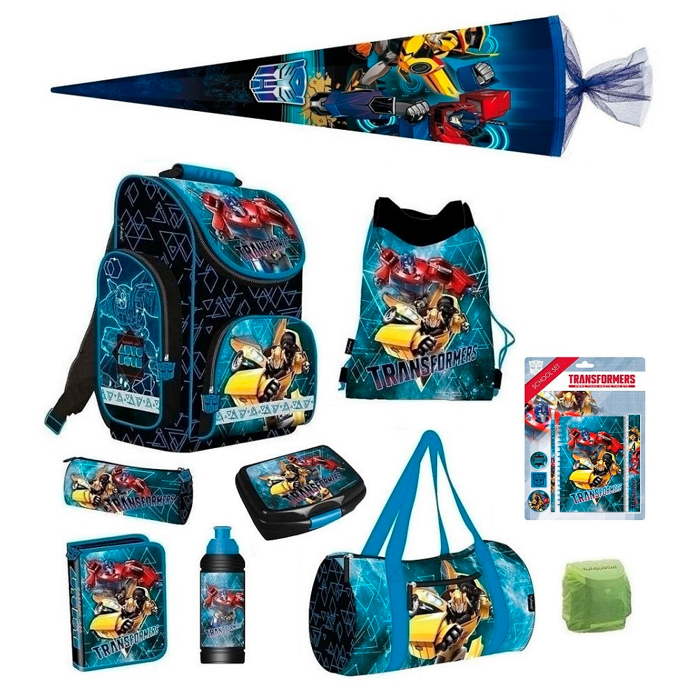 Familando Transformers Schulranzen Set · Schultasche für Jungen Leicht und Kompakt · Einschulungs-Set für die 1. bis 4. Klasse