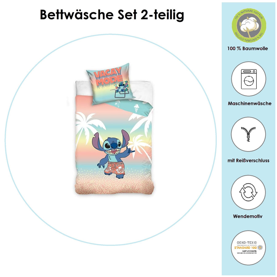 Infotafel Material und Waschhinweise für Bettwäsche Aloha