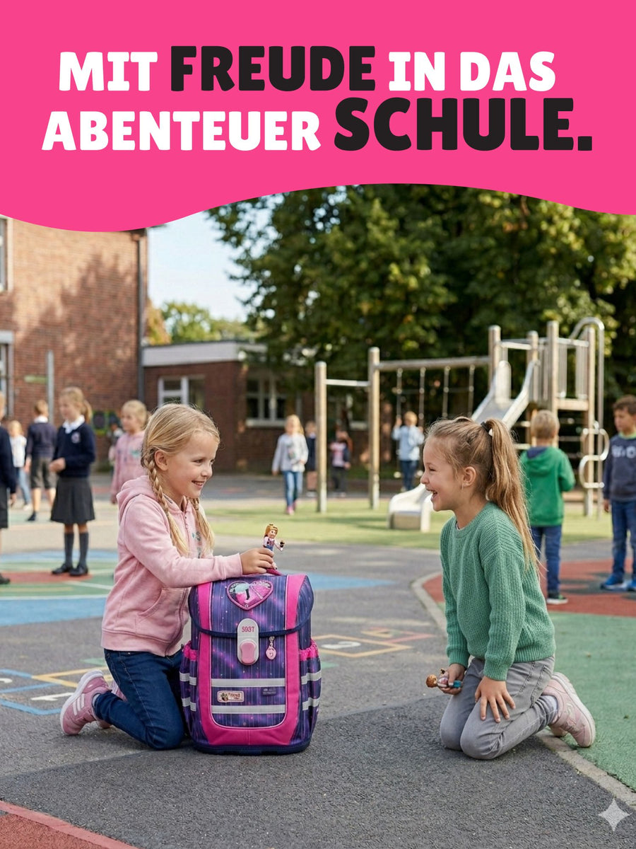 McNeill Schulranzen Ergo Complete Pearl in Rosa Violett Lila Mädchen Schultasche ab 1. Klasse